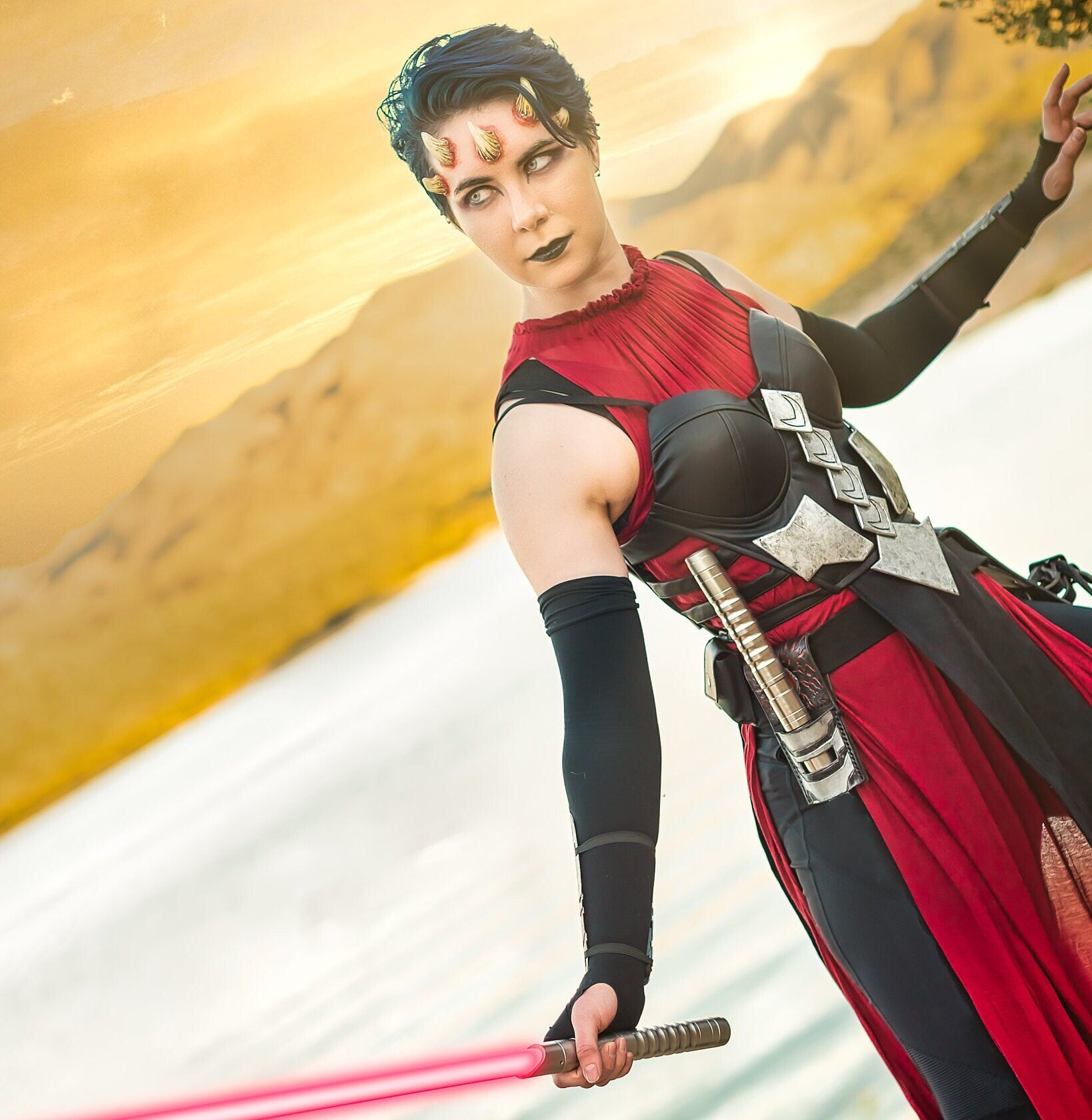 Darth Maul "Lite" Horn Set (5 Piece) - For Wigs & Hair