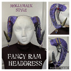 Decorated Ram / Mollymauk Horn Headdress (Custom)